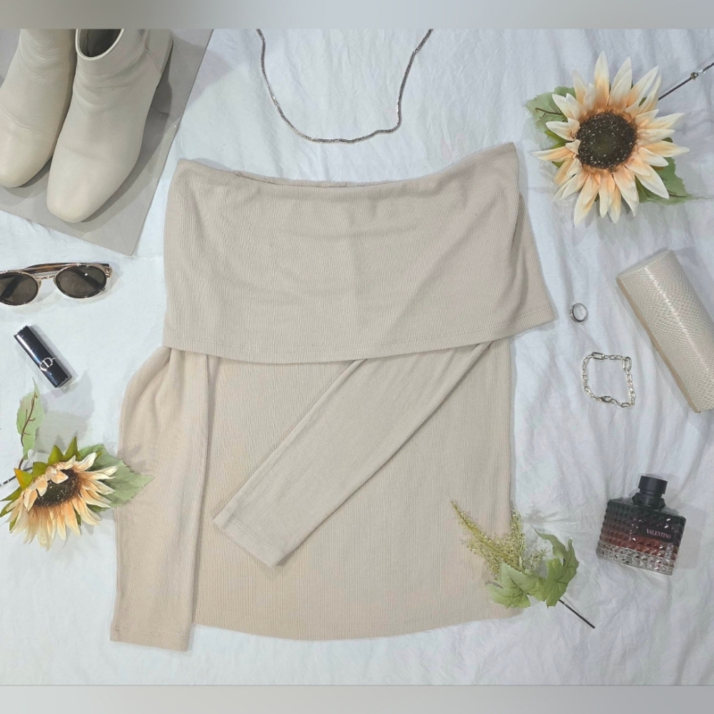 LNA Ribbed Fold Over Top
